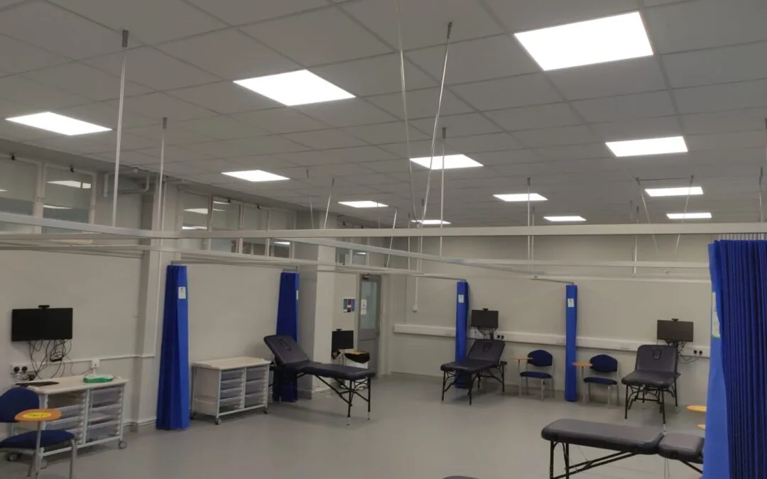 Medical curtains and curtain track for Chester University hospital