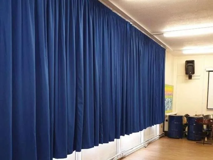 School curtains & track system in Formby