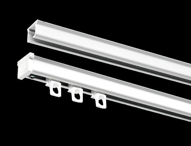 Forest KS white aluminium curtain track and gliders